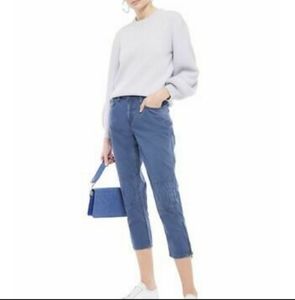 Current/Elliott The Debbie Crop Pants with Quilted Knees